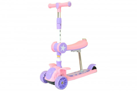 Самокат-кикборд KB205 с сиденьем, код 77205