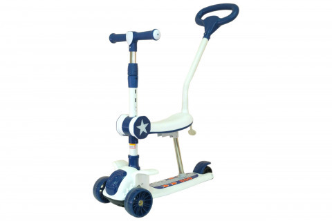 Самокат-кикборд KB206 с сиденьем, код 77206