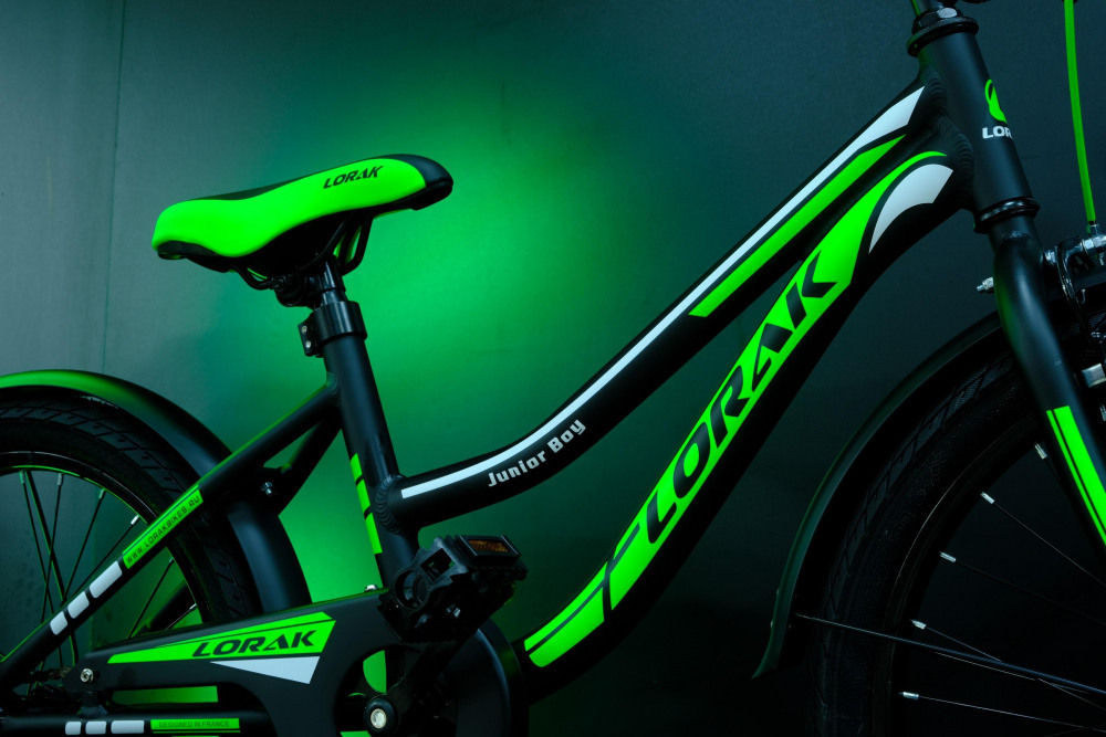 Lorak Junior 18 Boy Матовый Чёрный/Зелёный