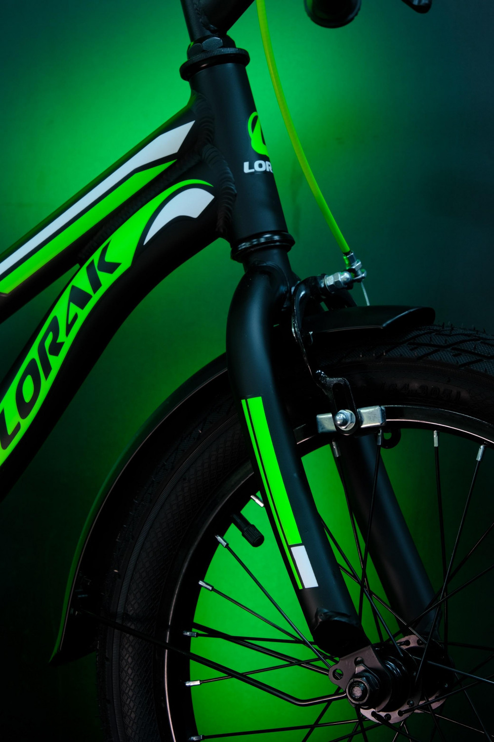 Lorak Junior 14 Boy Матовый Чёрный/Зелёный